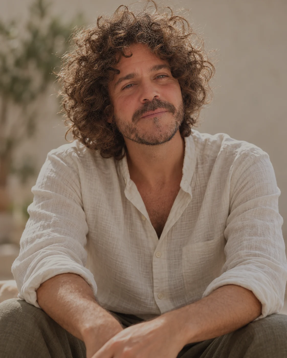 Retrato de Iván Méndez en blanco y negro